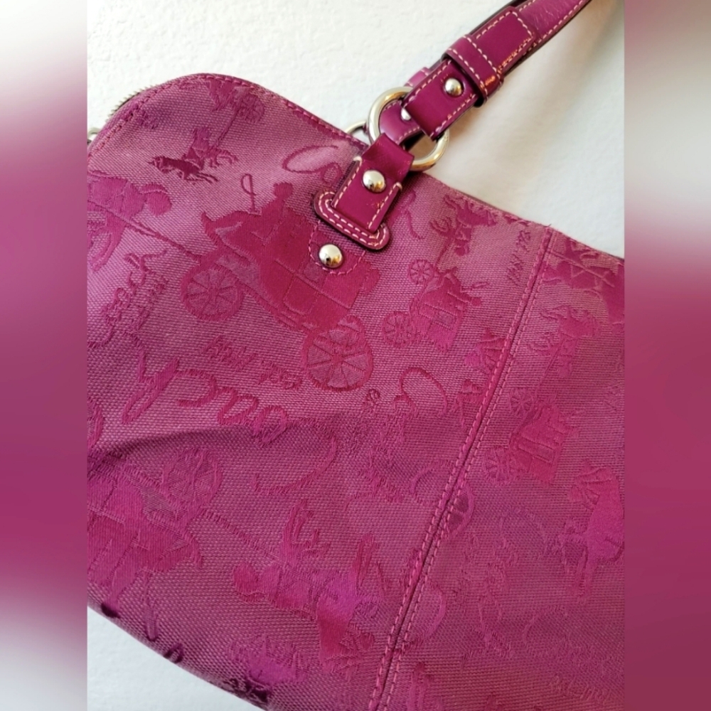 Burgundy Marron Coach Medium Satchel Purse Shoulder Bag - Picture 8 of 8